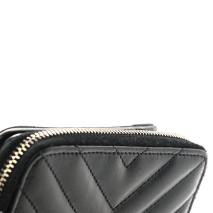 Saint Laurent Calfskin Matelasse Joan Compact Zip Around Wallet Black 9 of 9