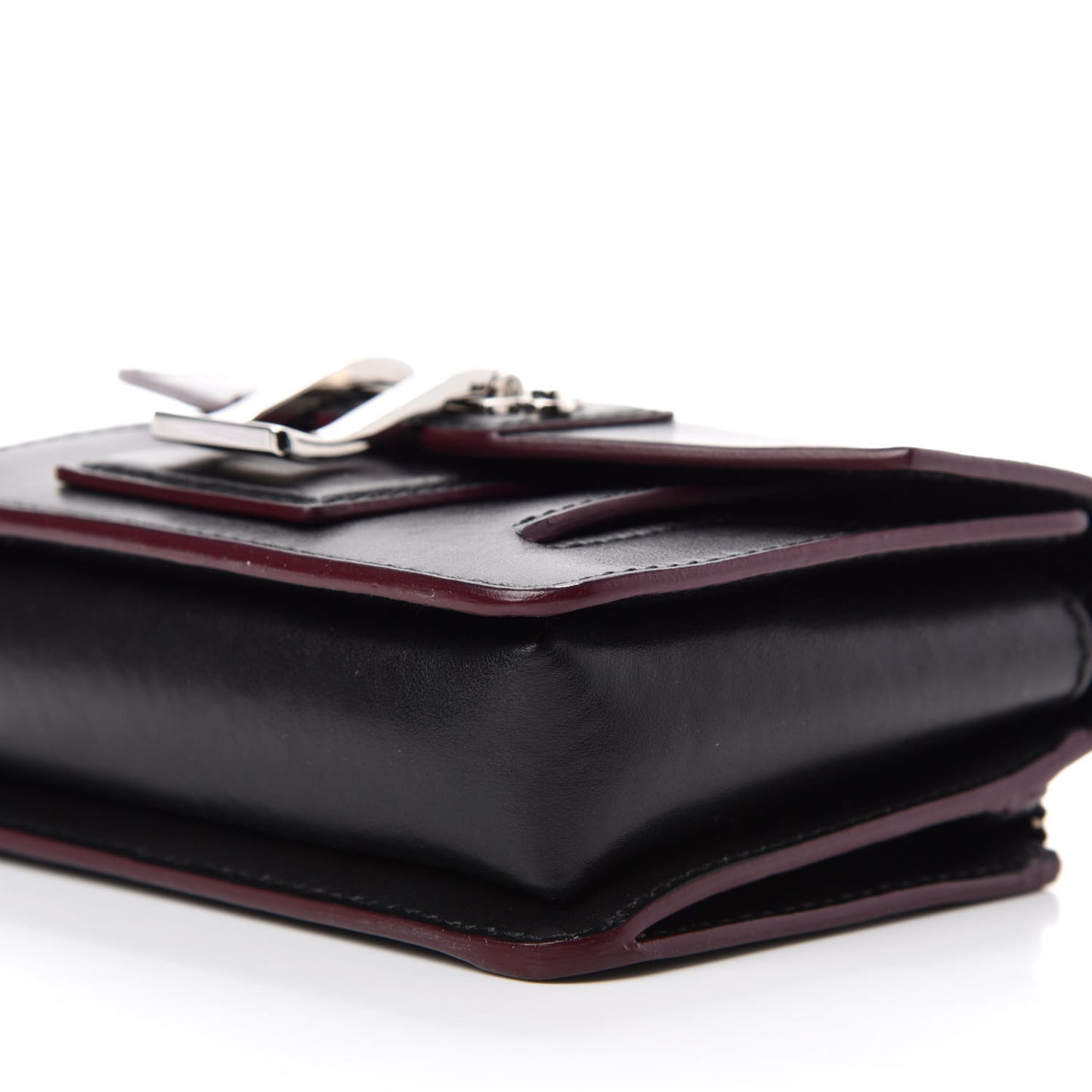 Smooth Calfskin Mini Hava Chain Crossbody Black
