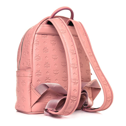 MCM Calfskin Ottomar Monogram Small Backpack Pink 3 of 9