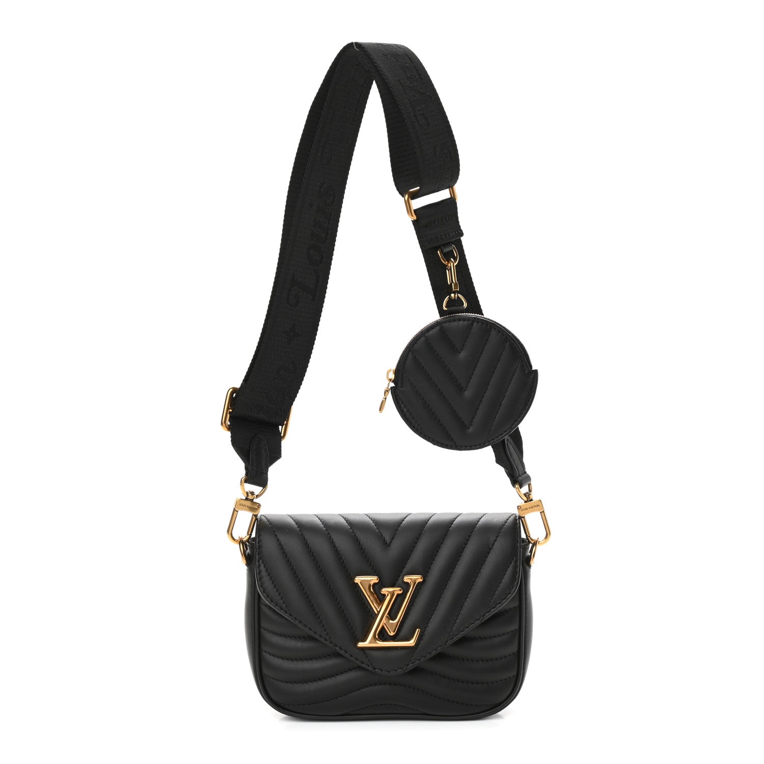 Louis Vuitton Calfskin New Wave Multi Pochette Black 1 of 11