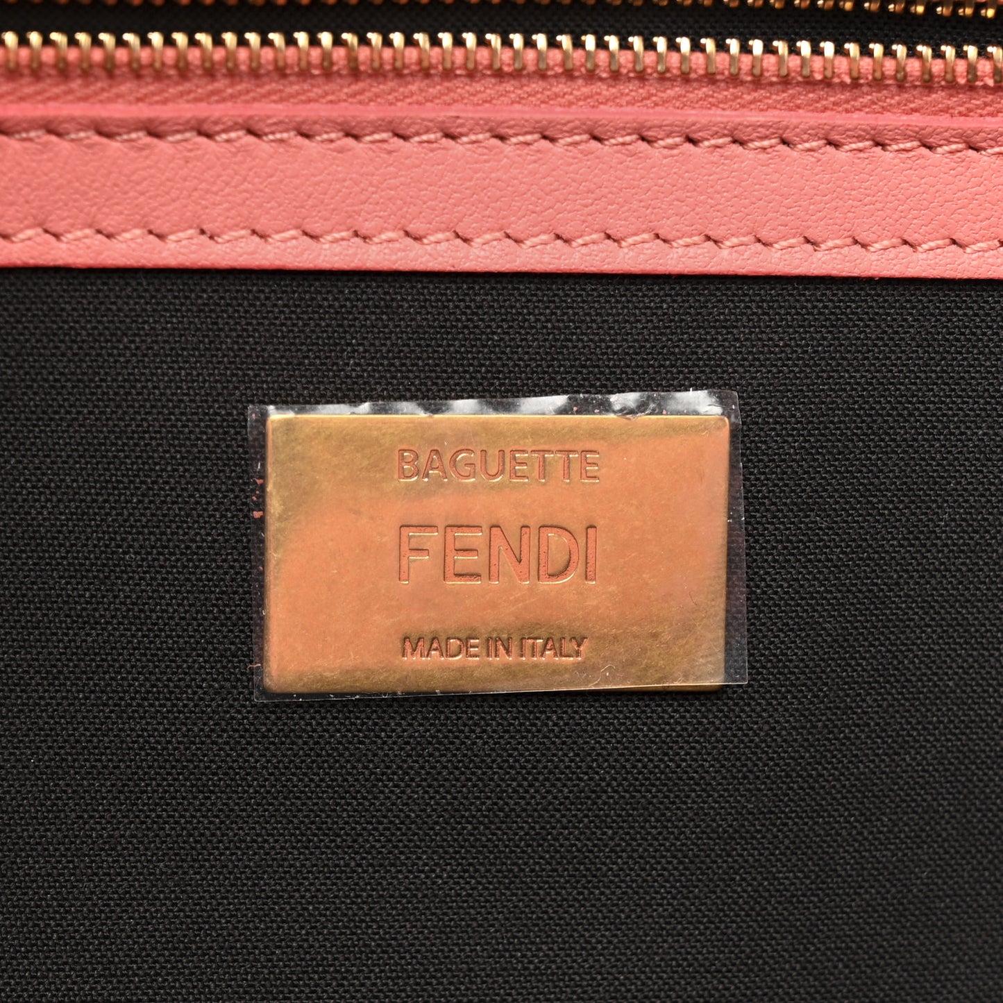 Nappa FF 1974 Embossed Baguette Rosa Pesca