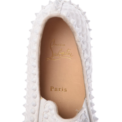Christian Louboutin Nappa Scallop Embossed Spikes Roller Boat Flat 39 White 15 of 18