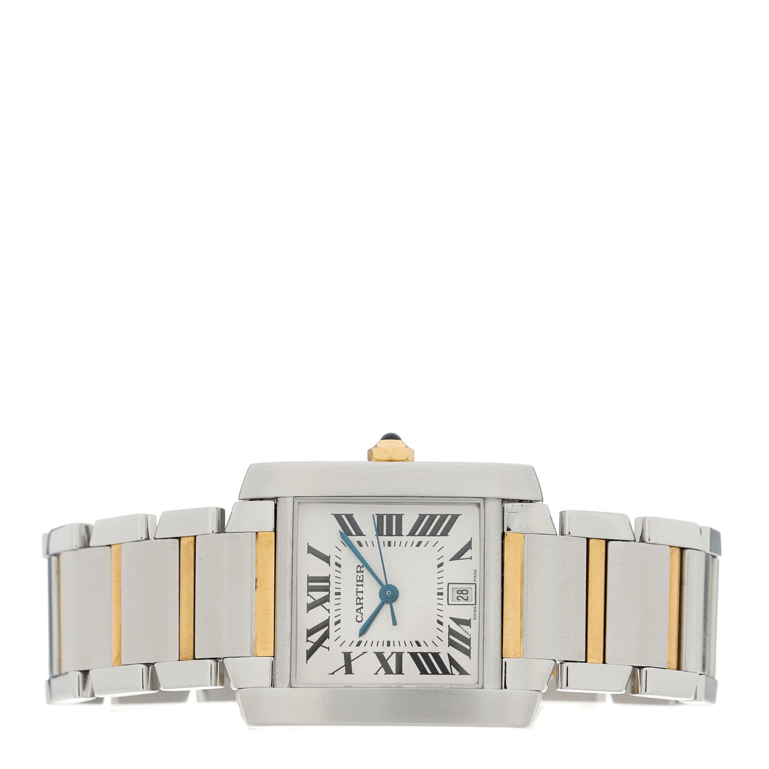 Cartier Stainless Steel 18K Yellow Gold 28mm Tank Francaise Automatic Watch 2 of 4