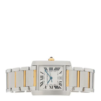 Cartier Stainless Steel 18K Yellow Gold 28mm Tank Francaise Automatic Watch 2 of 4