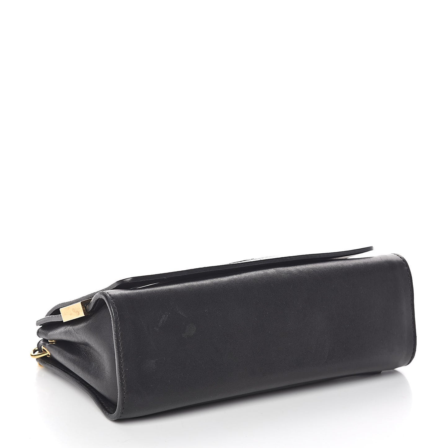 Lambskin Medium Elle Chain Clutch Black