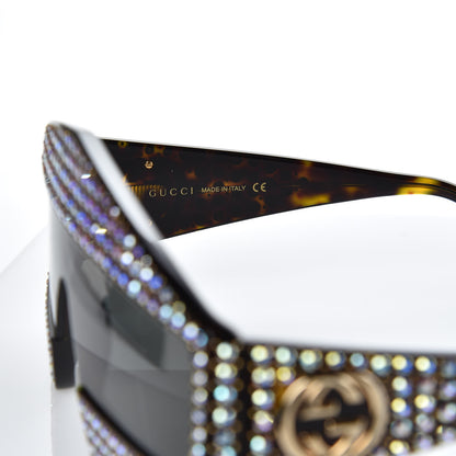 Gucci Crystal Rectangular Frame Sunglasses GG0357S Tortoiseshell 5 of 7