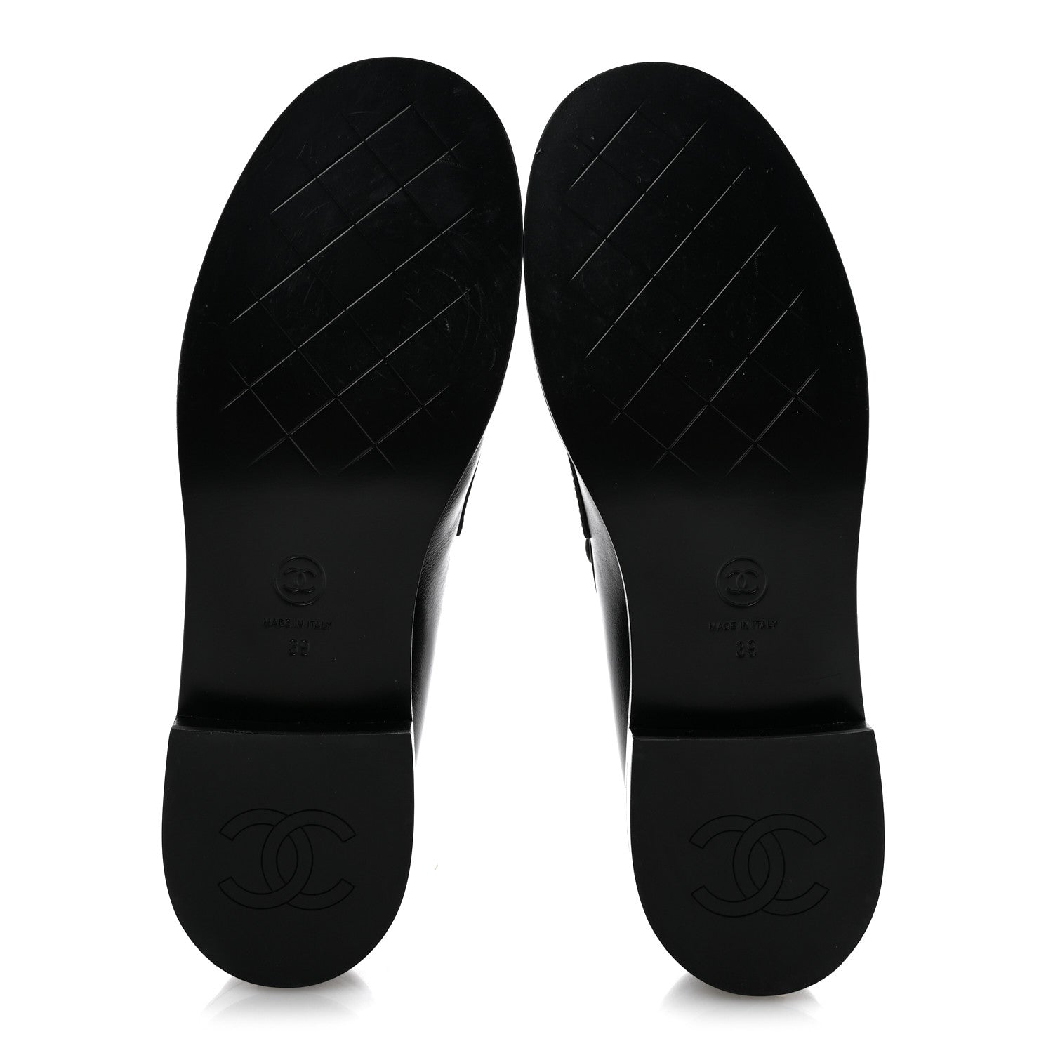 Chanel Shiny Calfskin CC Mocassin Loafers 39 Black 6 of 11