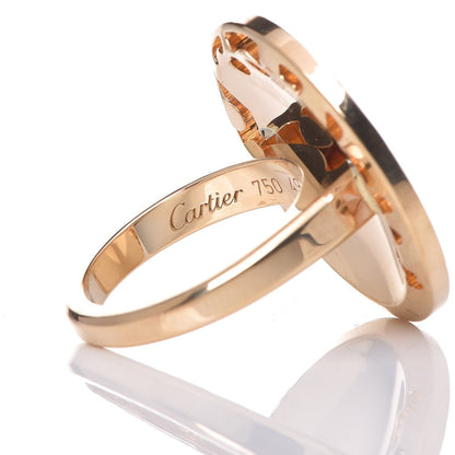Cartier 18K Yellow Gold Tsavorite Enamel Panthere De Cartier Ring 49 4.75 4 of 8