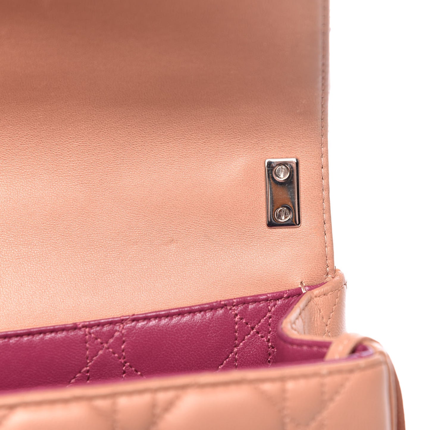 Lambskin Cannage Medium Miss Dior Flap Bois de Rose