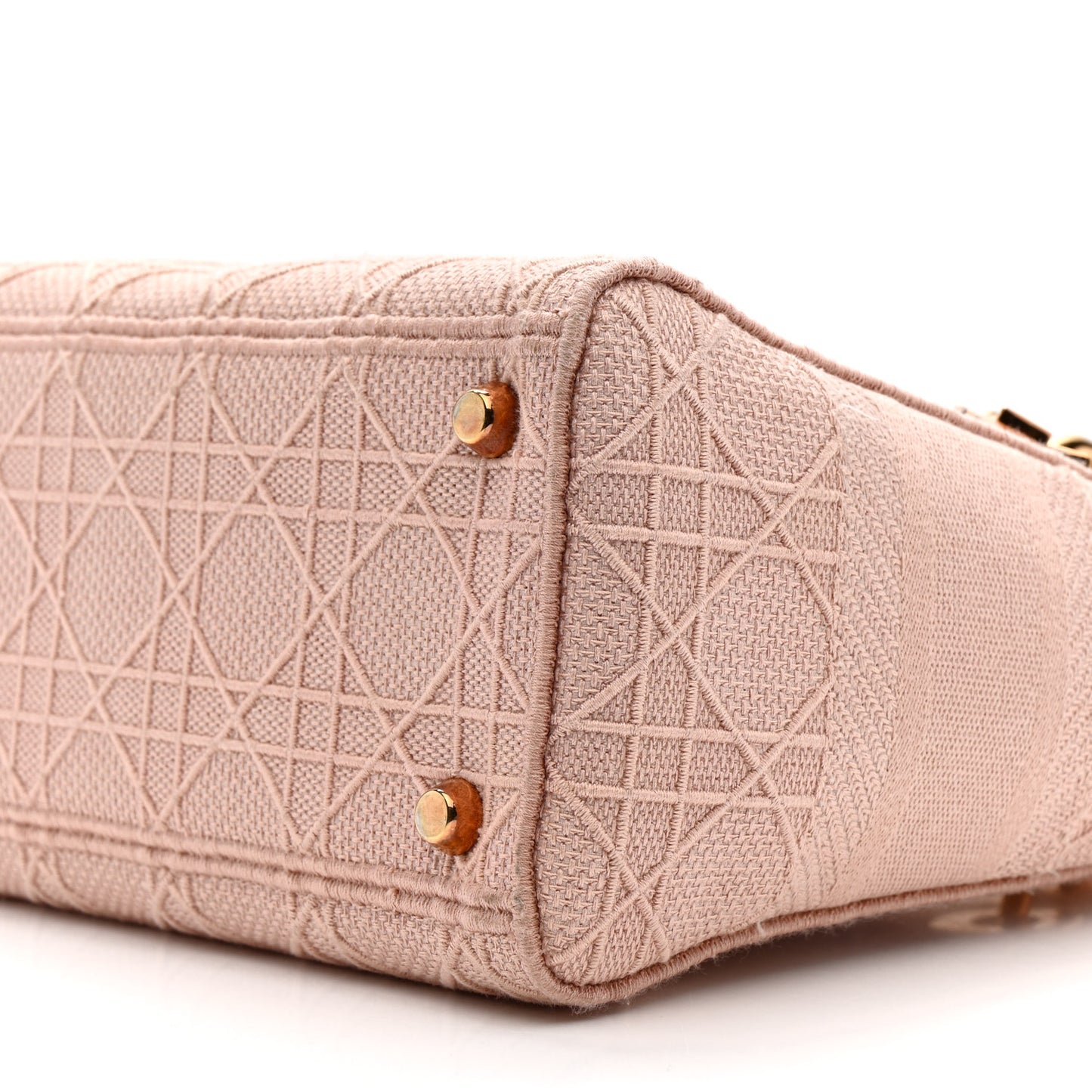 Canvas Embroidered Cannage Medium Lady D-Lite Bois de Rose