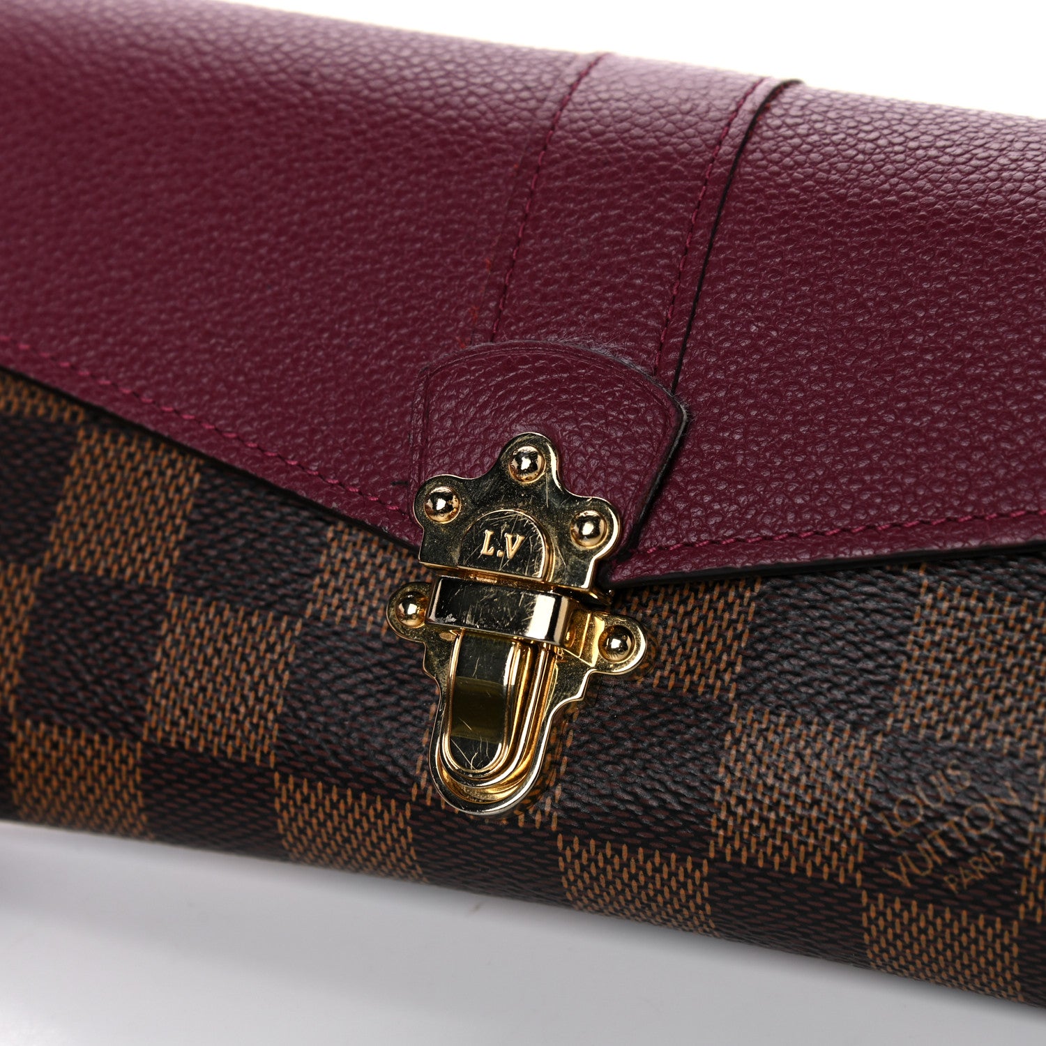 Louis Vuitton Damier Ebene Clapton Wallet Raisin 12 of 13