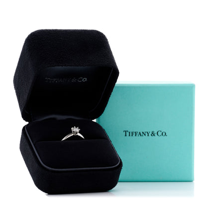 Tiffany Platinum Diamond .41ct Solitaire Engagement Ring 46 3.75 6 of 6