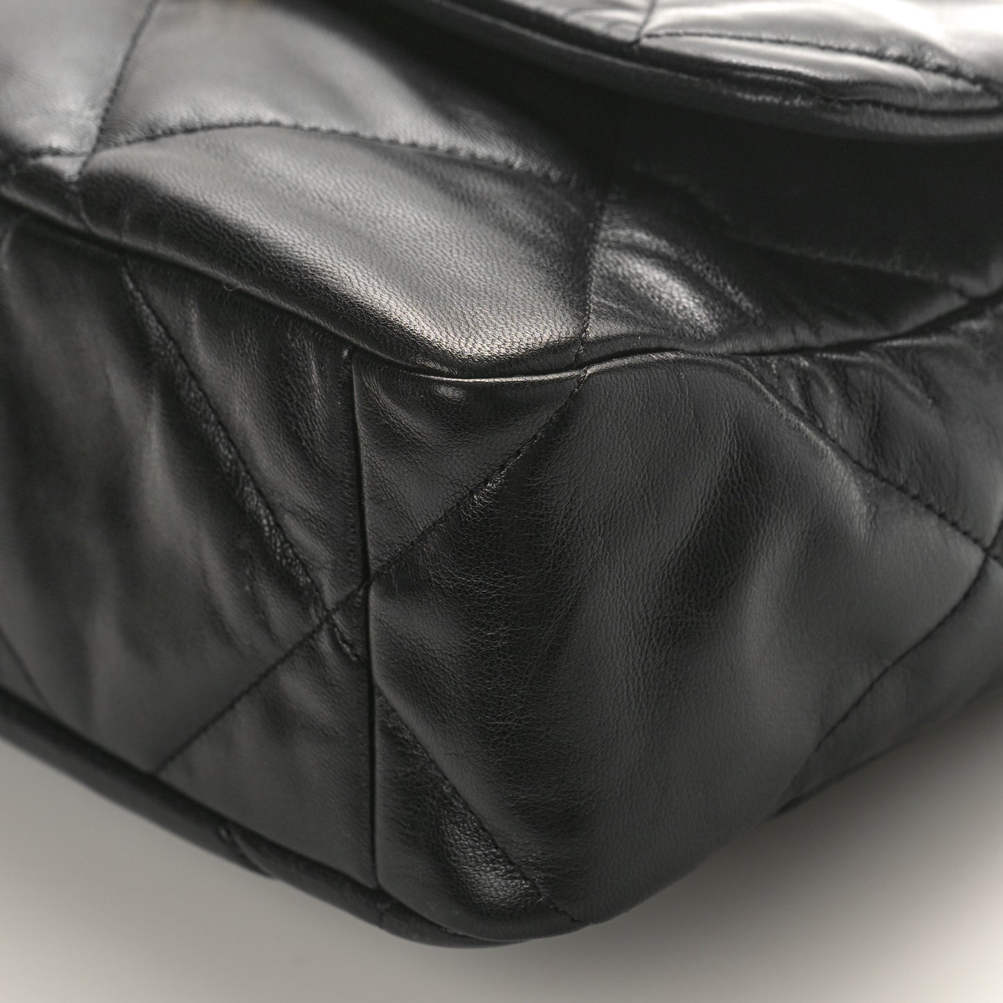 Lambskin Quilted Large Chanel 19 Flap Black
