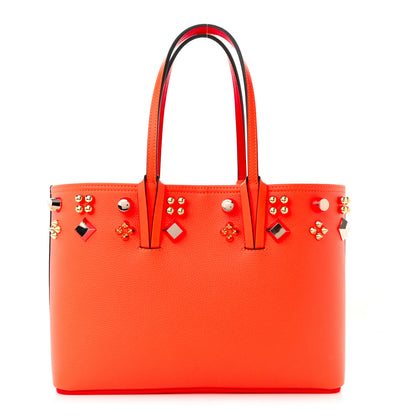 Christian Louboutin Calfskin Empire Spike Studded East West Cabata Tote Sunrise Multicolor 3 of 11