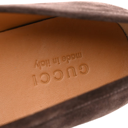 Gucci Luxury Suede GG Monogram Horsebit Mens Jordy Loafers 8 Night Cocoa 8 of 11