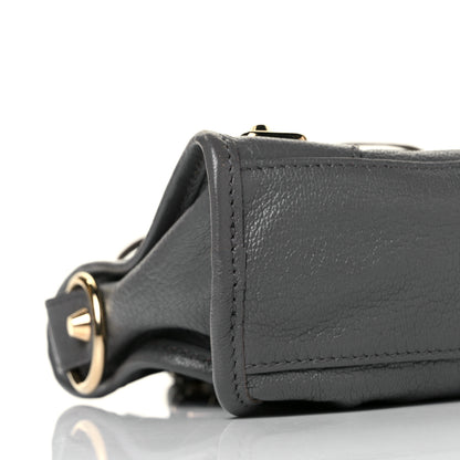 Balenciaga Chevre Gold Metallic Edge Hardware Mini City Gris Acier 5 of 9