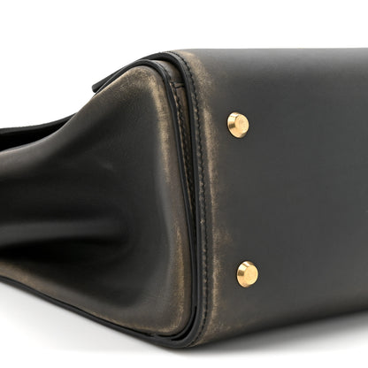 Balenciaga Used Calfskin Money Top Handle Handbag Black 10 of 14
