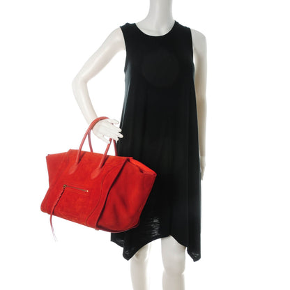 Celine Suede Medium Phantom Luggage Bright Orange 2 of 8