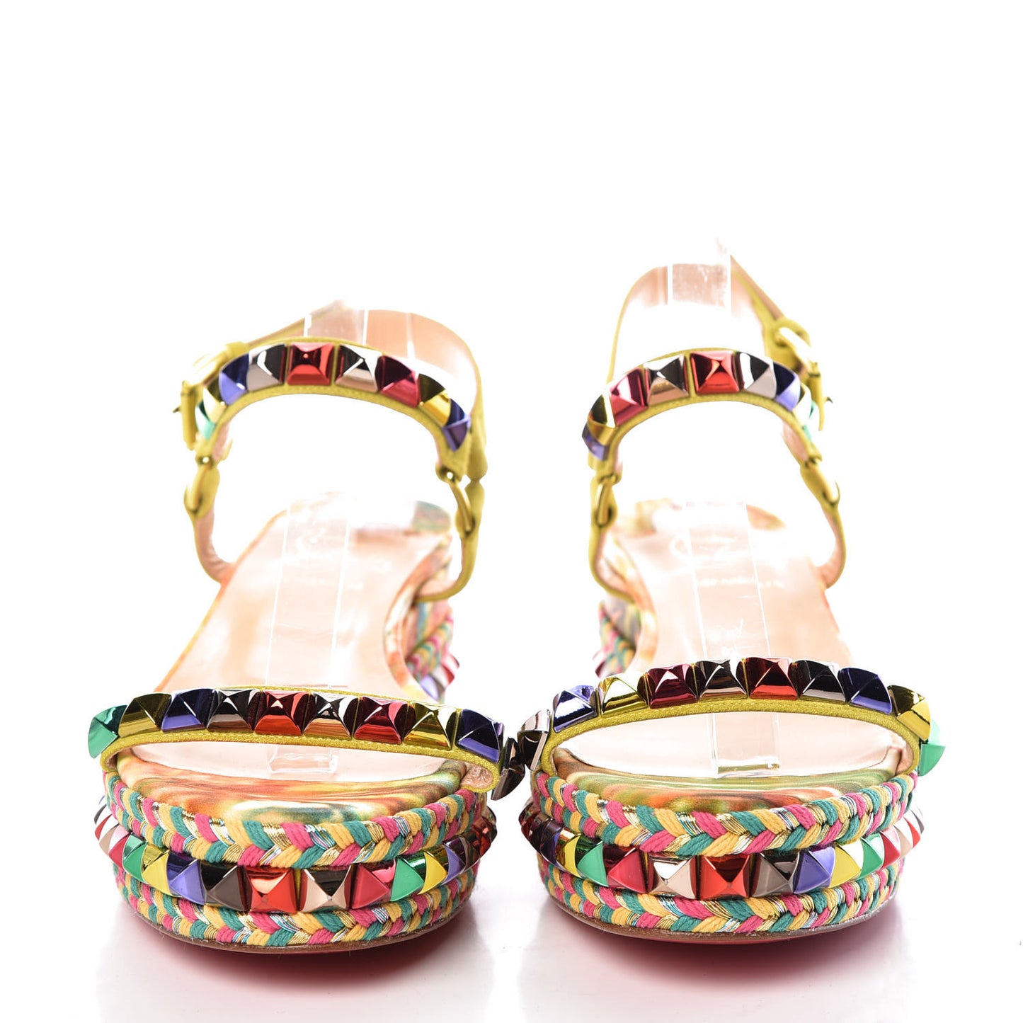 Suede Calfskin Cubana Cataclou 60 Platform Sandals 39 Multicolor