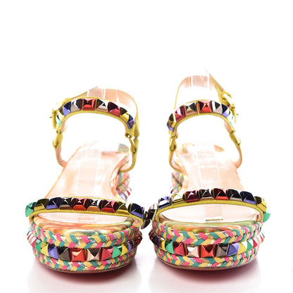Christian Louboutin Suede Calfskin Cubana Cataclou 60 Platform Sandals 39 Multicolor 2 of 7