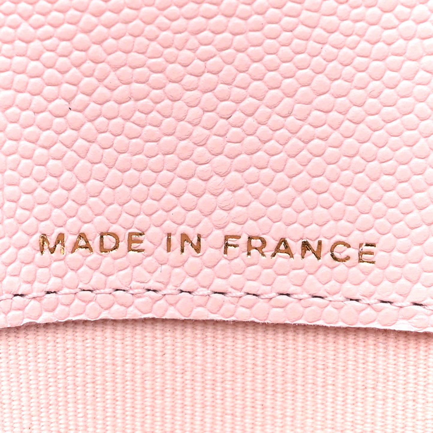 Caviar Quilted Large Gusset Flap Wallet Light Pink