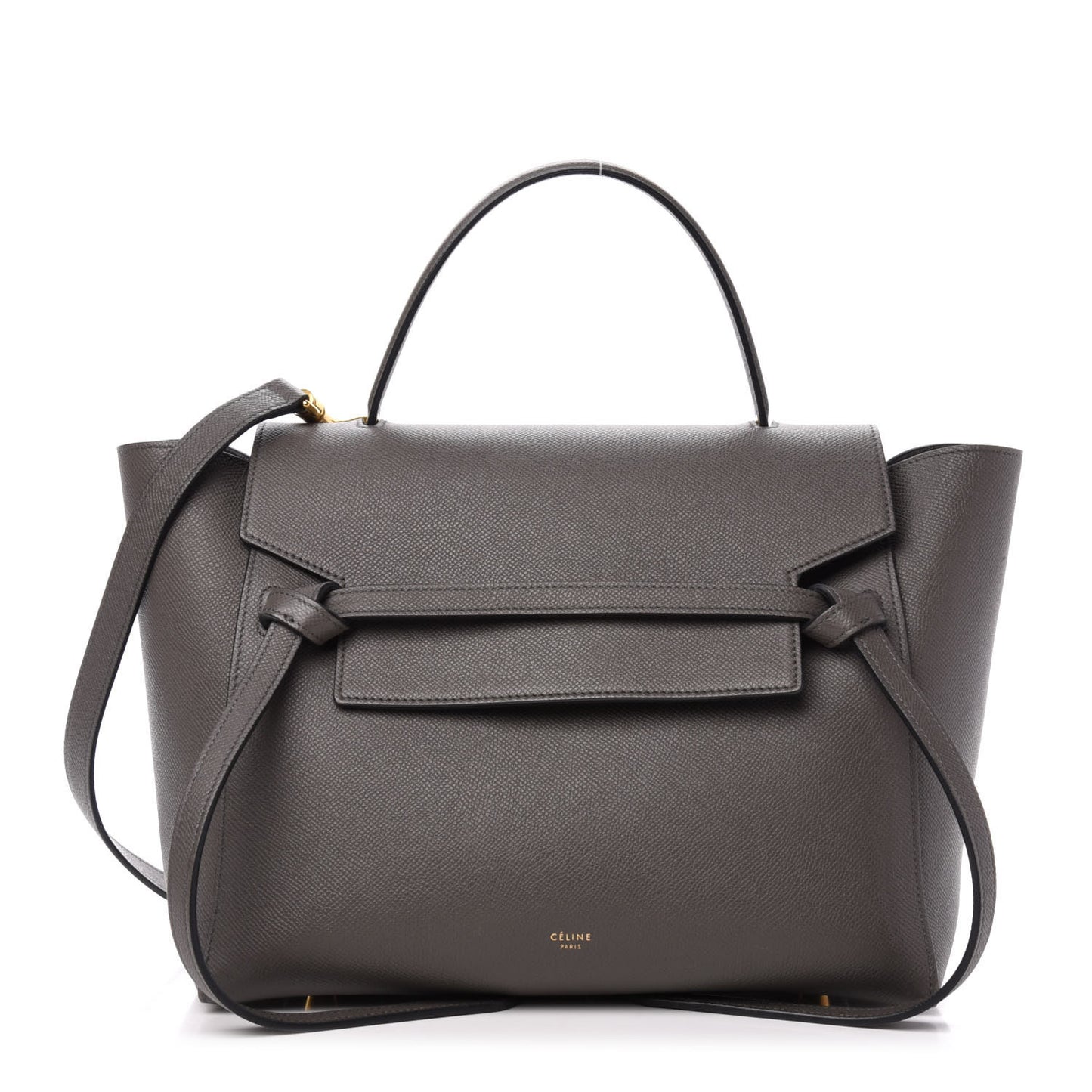 Grained Calfskin Mini Belt Bag Grey