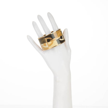 Hermes Enamel Printed Optique Chaine D'Ancre Extra Wide Bracelet 65 3 of 6