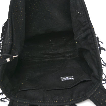 Chanel Terry Cotton CC Beach Tote Towel Set Black 6 of 13