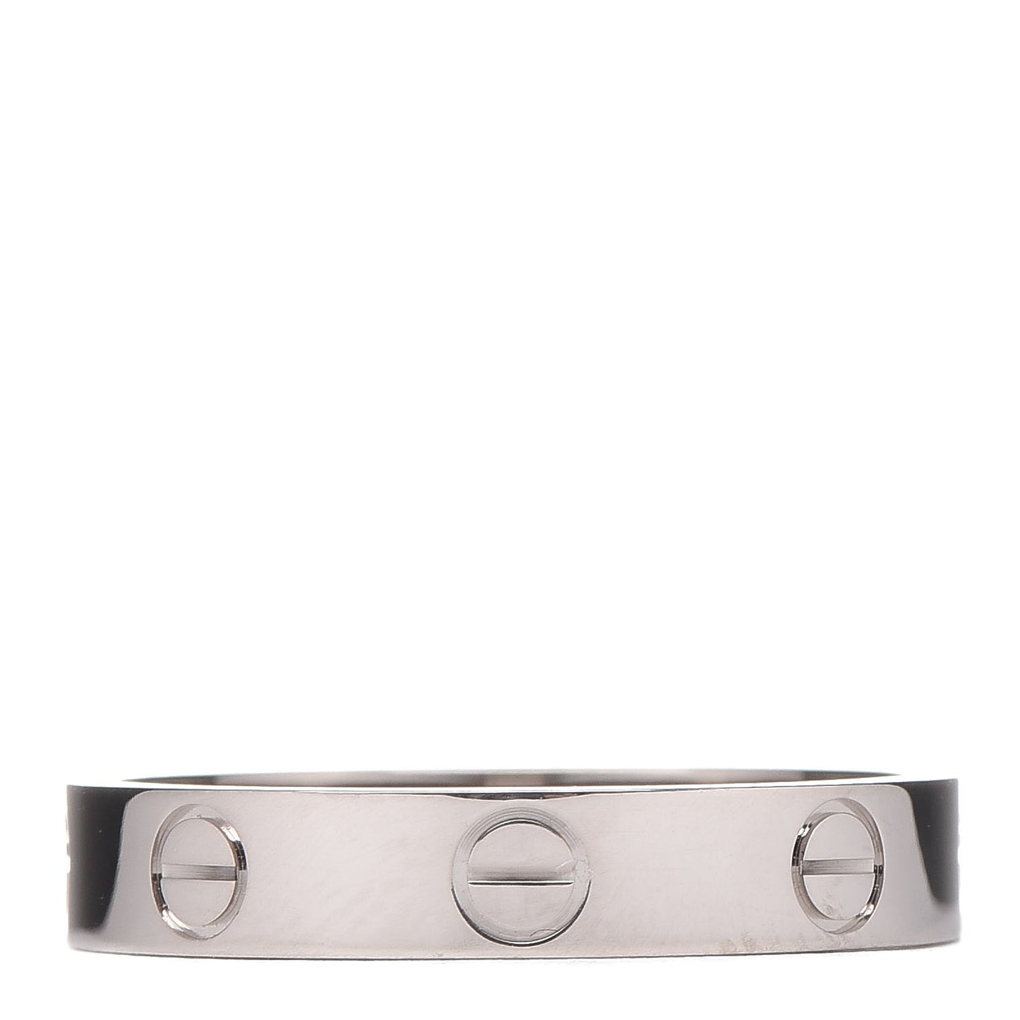 18K White Gold 3.5mm LOVE Wedding Band Ring 54 6.75