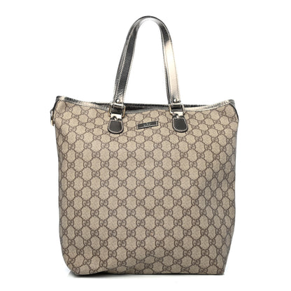 Gucci GG Plus Monogram Joy Shopper Tote Gunmetal 1 of 4