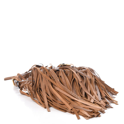 Valentino Garavani Pebbled Calfskin Small C Rockee Fringe Shoulder Bag Light Cuir 4 of 11