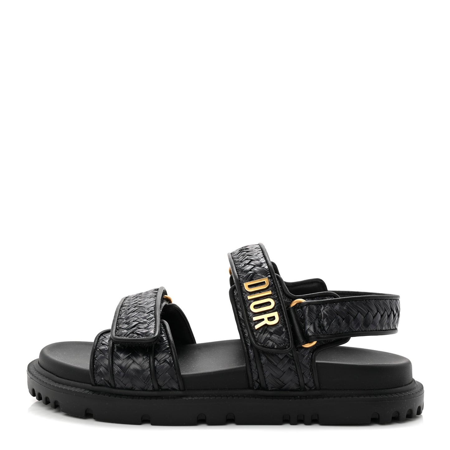 Woven Raffia Jute Dioract 10mm Sandals 38 Black