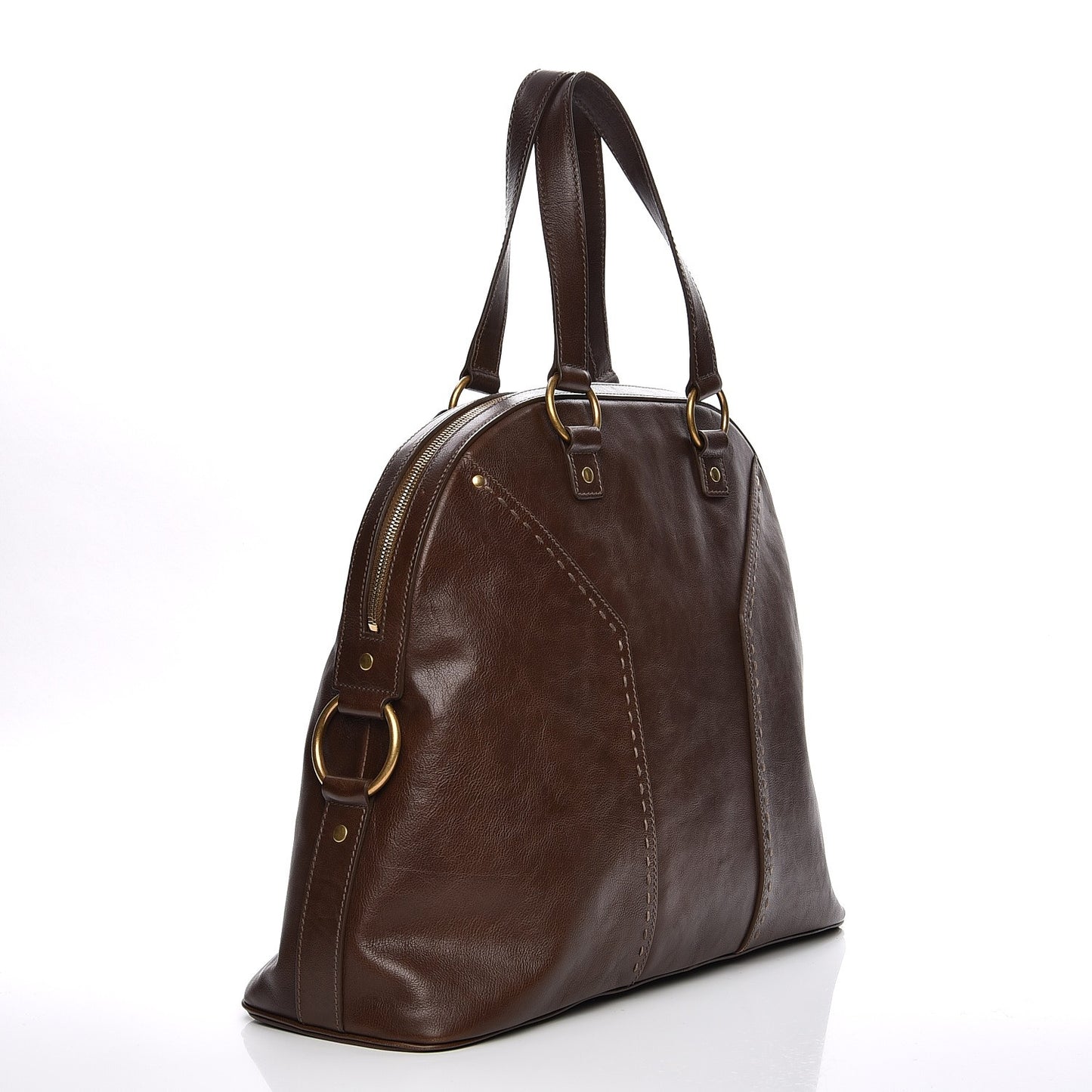 Calfskin Oversized Muse Dark Brown