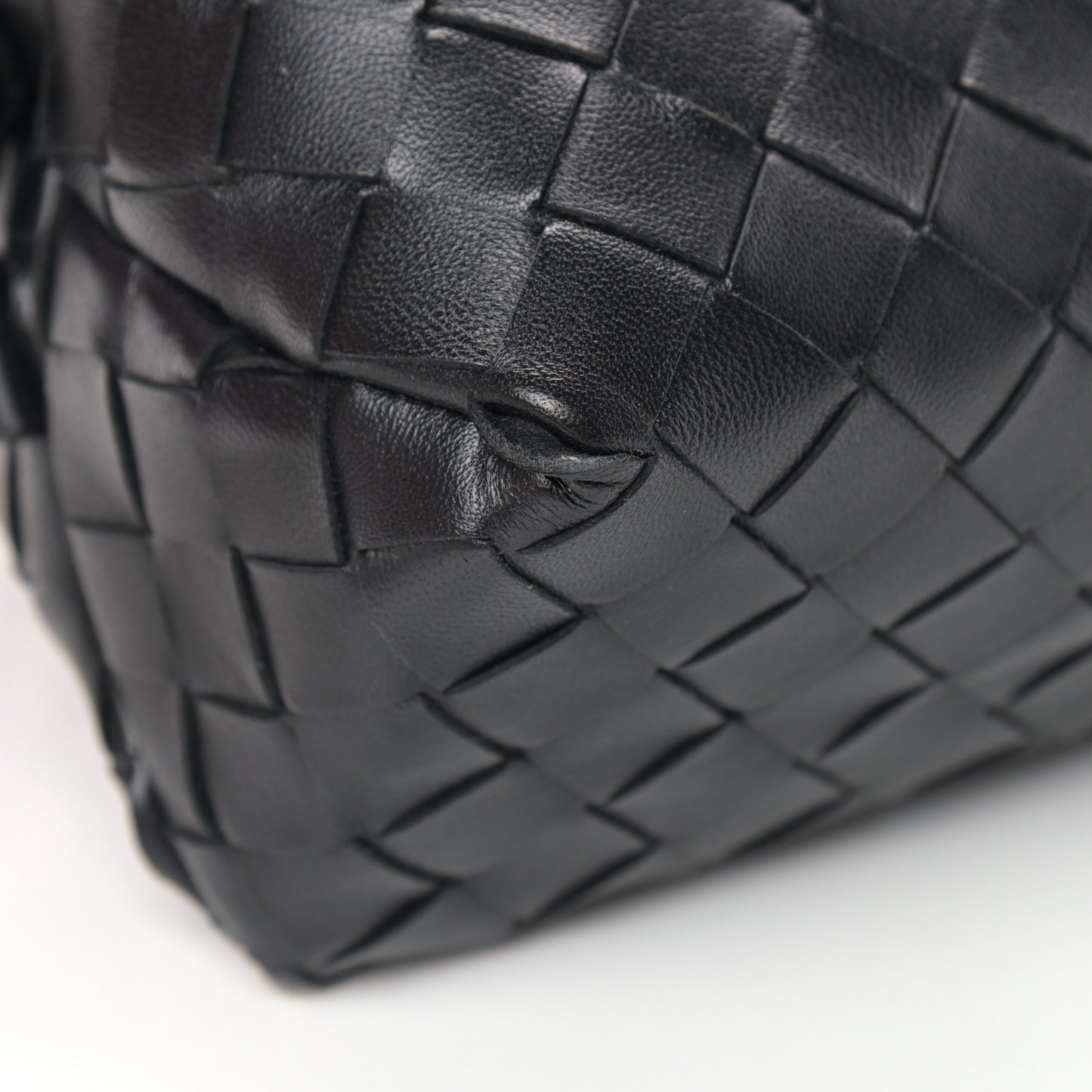 Nappa Intrecciato Nodini Mini Crossbody Black