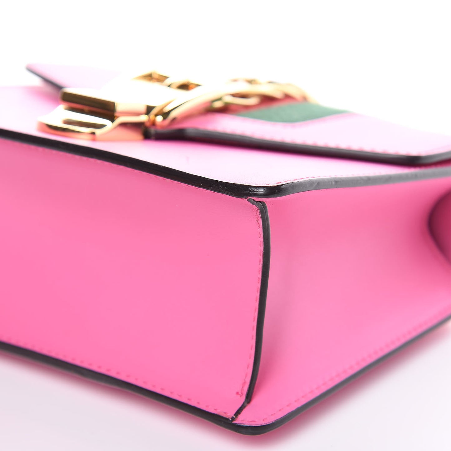 Vitello Fontanella Web Mini Sylvie Chain Shoulder Bag Pink Tropical Flower