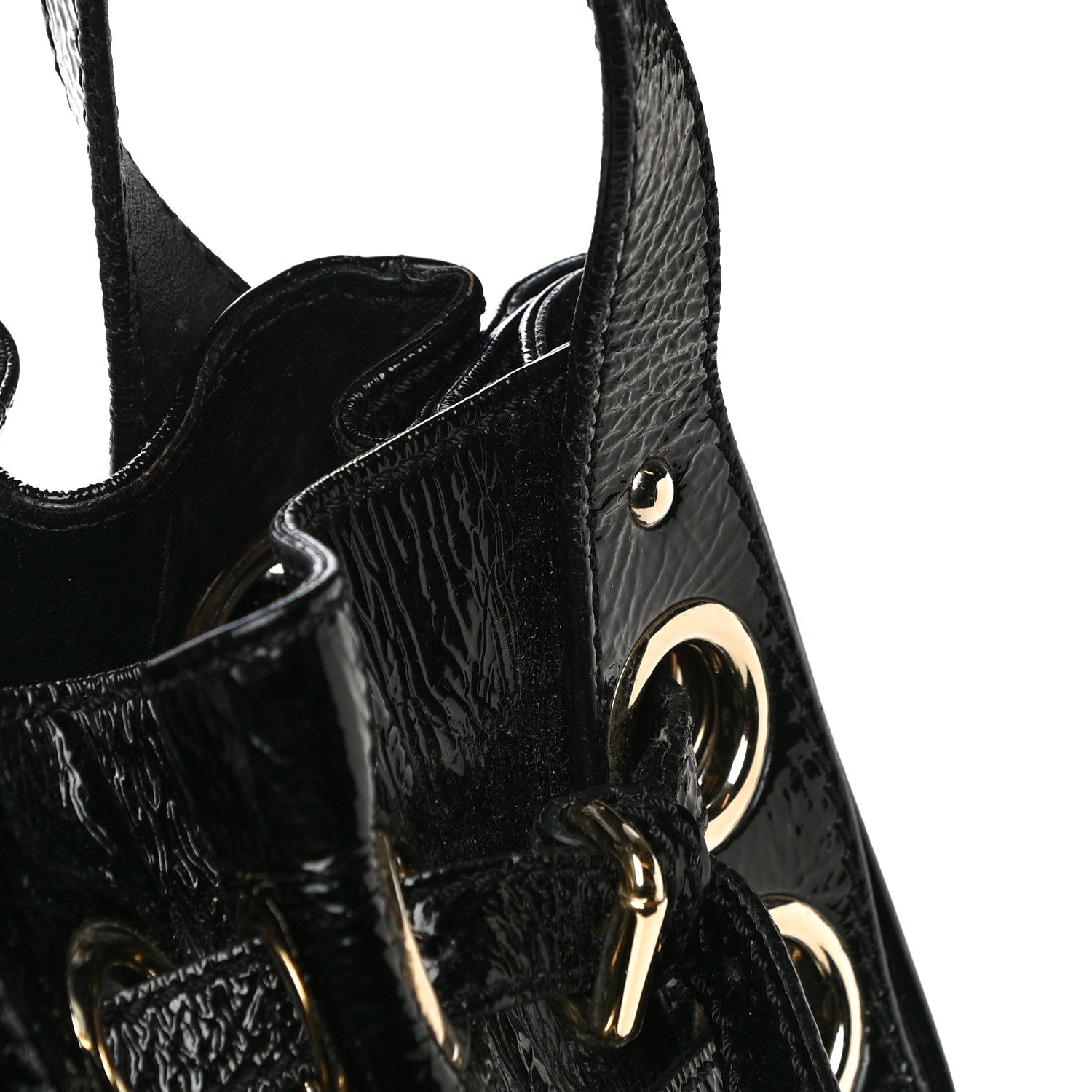 Jimmy Choo Crushed Patent Riki Bag Black 19 of 22
