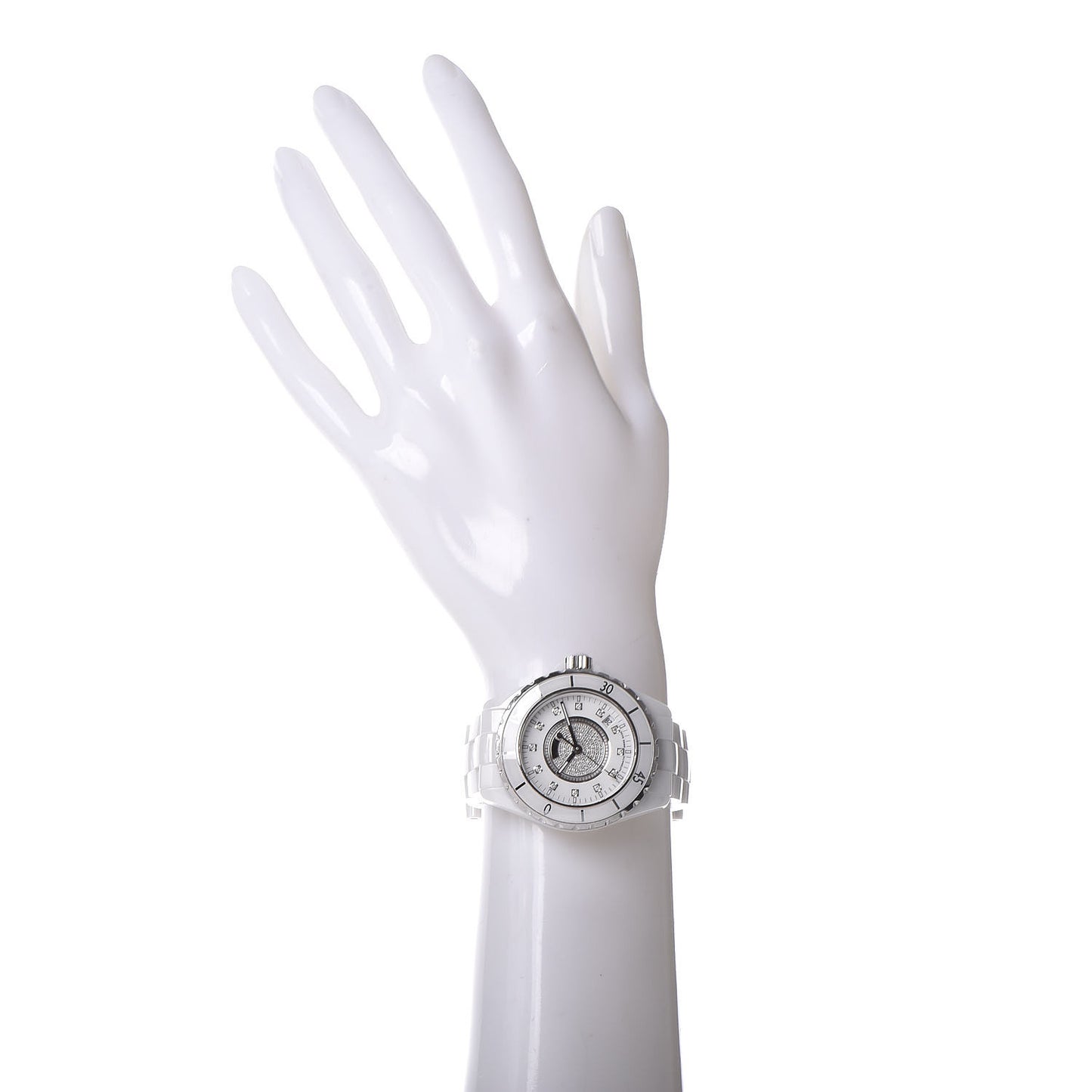 Stainless Steel Ceramic Diamond 38mm J12 Automatic Watch White