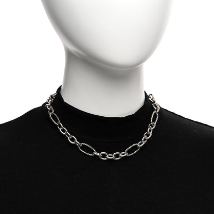 David Yurman DAVID YURMAN Sterling Silver 18K Yellow Gold Link Figaro Link Toggle Necklace 2 of 4