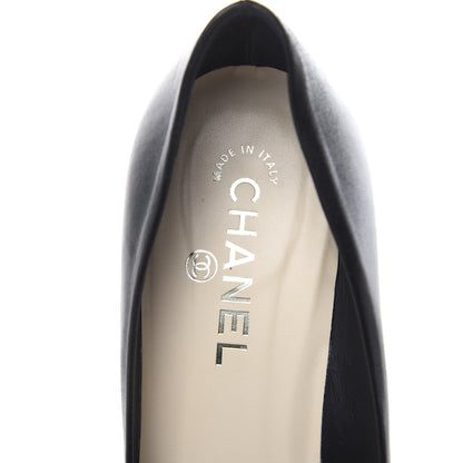 Chanel Lambskin Camellia Pumps 39.5 Black 7 of 12