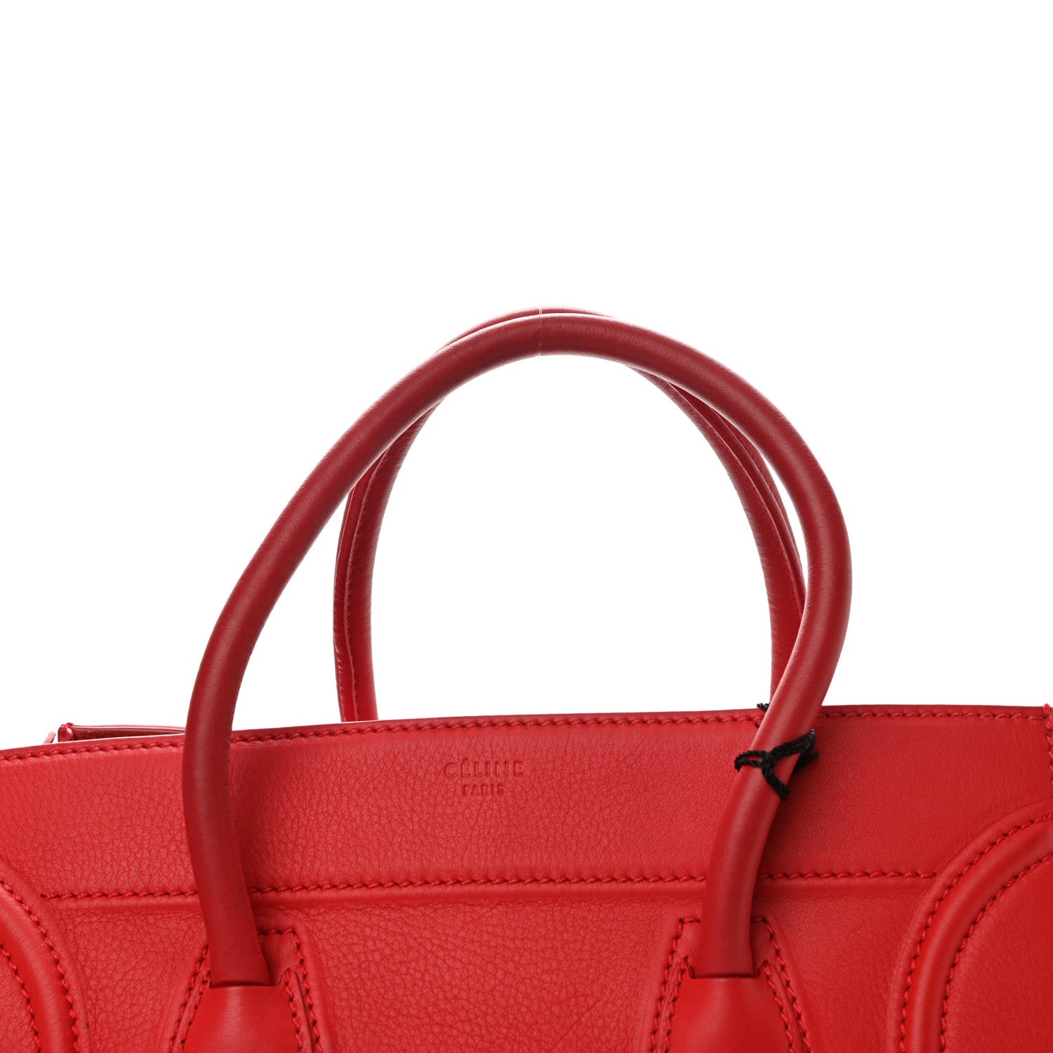 Celine Supple Calfskin Medium Phantom Luggage Coquelicot 9 of 12
