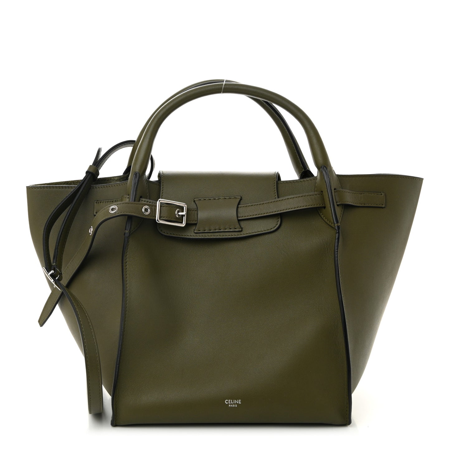 Smooth Calfskin Small Big Bag Army Green