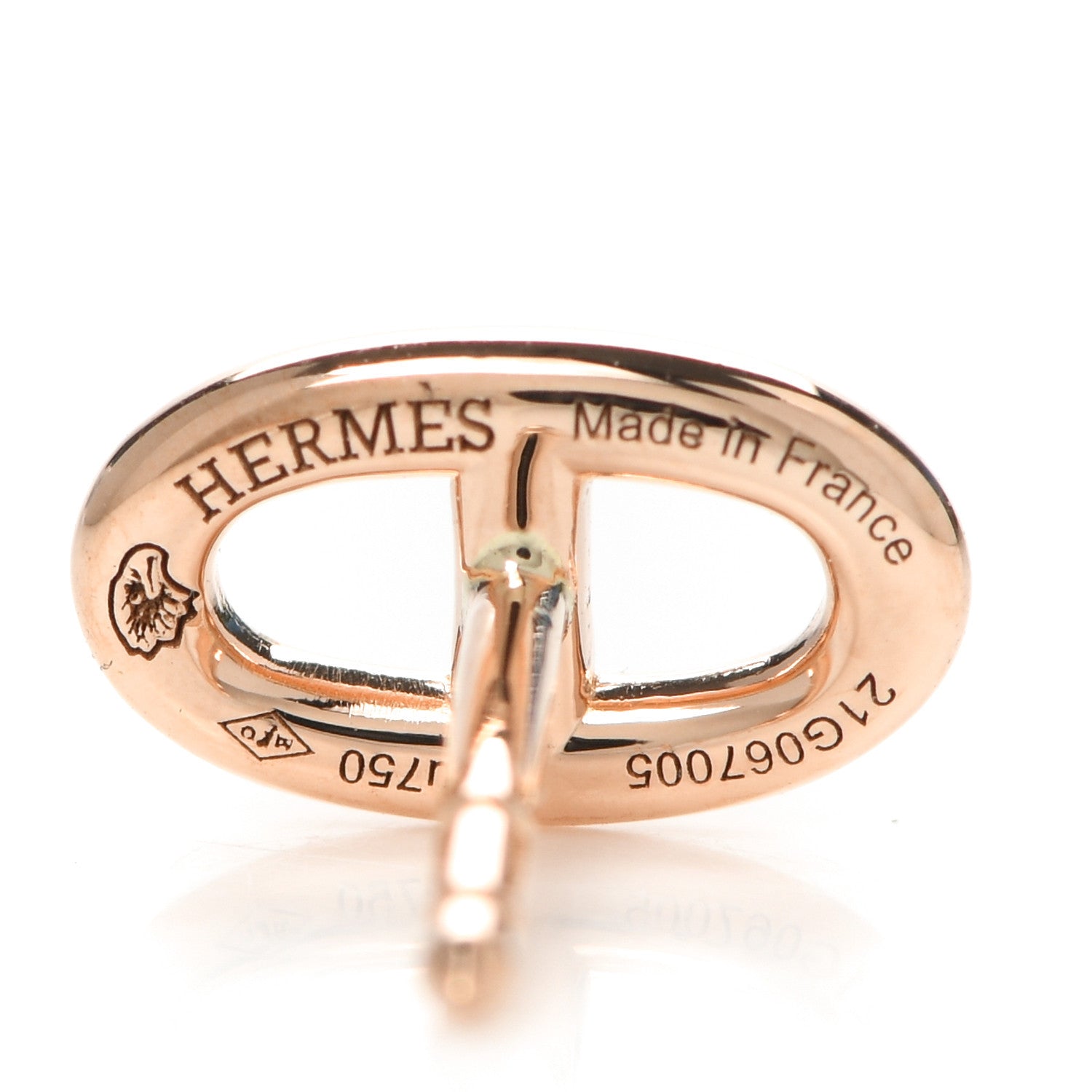 Hermes 18K Rose Gold TPM Farandole Stud Earrings 4 of 5