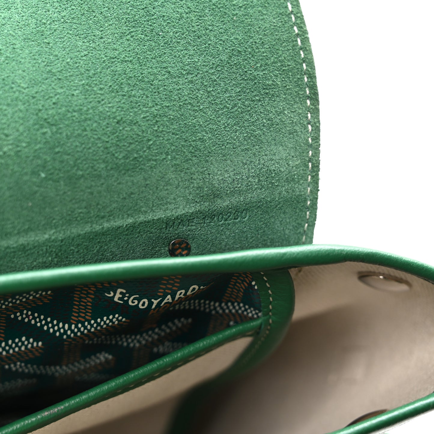 Goyardine Calfskin Mini Alpin Backpack Green