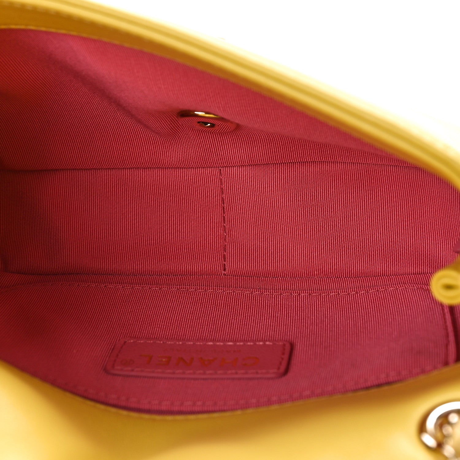 Chanel Lambskin Small Entwined Chain Flap Yellow Multicolor 5 of 9