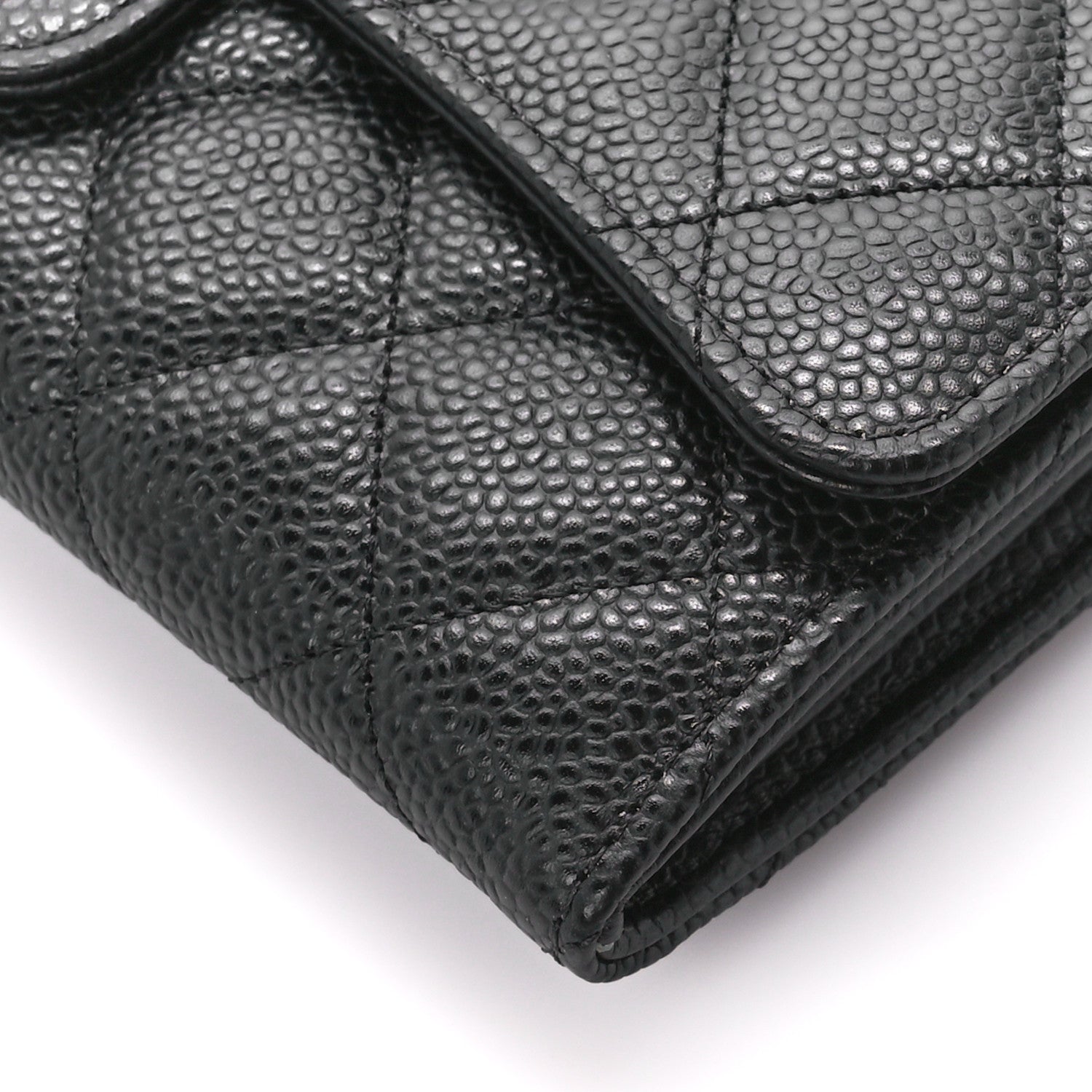 Chanel Caviar Quilted Large Gusset Flap Wallet Black 11 of 12