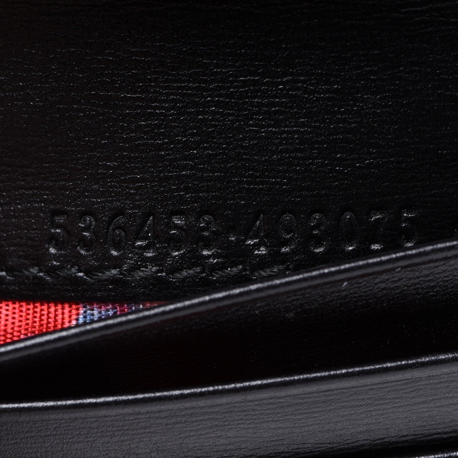 Gucci Calfskin Web Trapuntata GG Marmont Card Case Wallet Black 7 of 8
