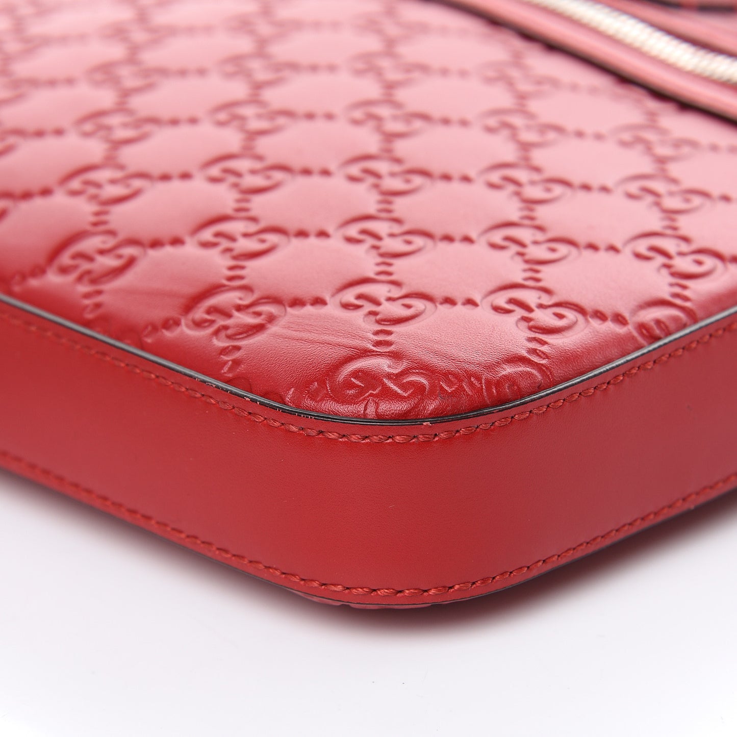 Guccissima Signature Small Messenger Bag Hibiscus Red
