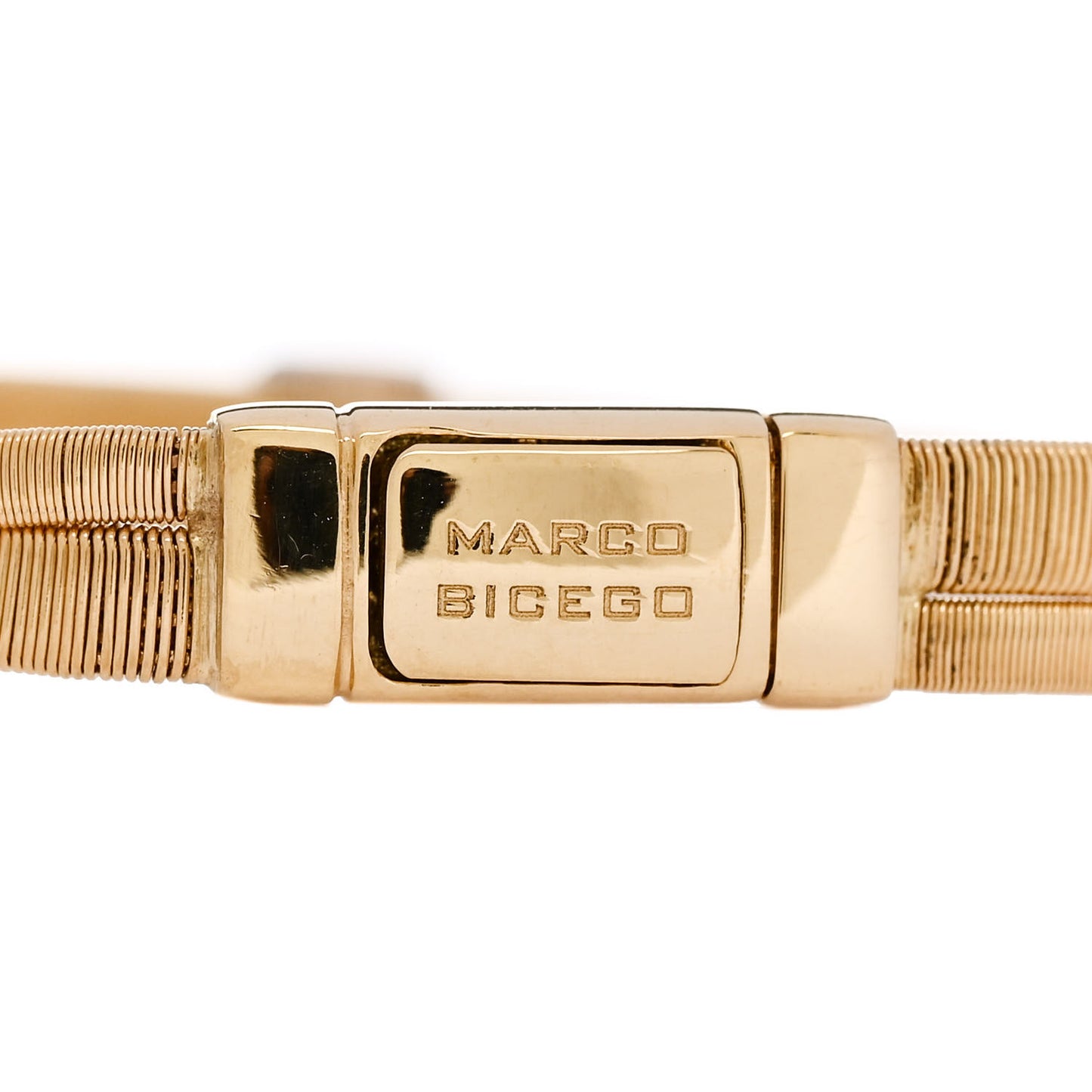 18K Yellow White Gold Diamond Masai Two Strand Bracelet