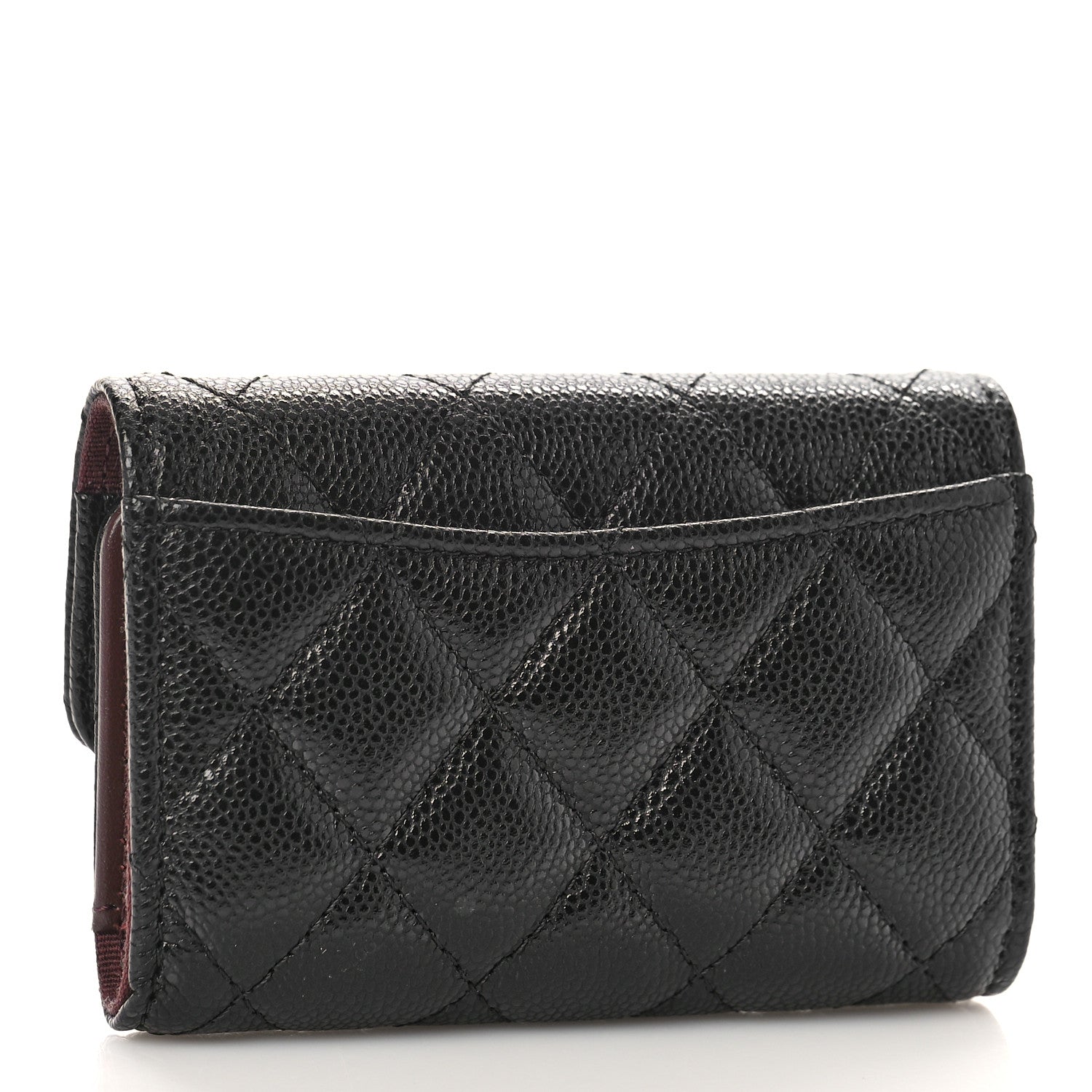 Chanel Caviar Quilted Classic 4 Key Holder Wallet Black 3 of 10