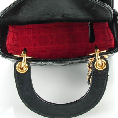 Christian Dior Lambskin Cannage Mini Lady Dior Black 5 of 7